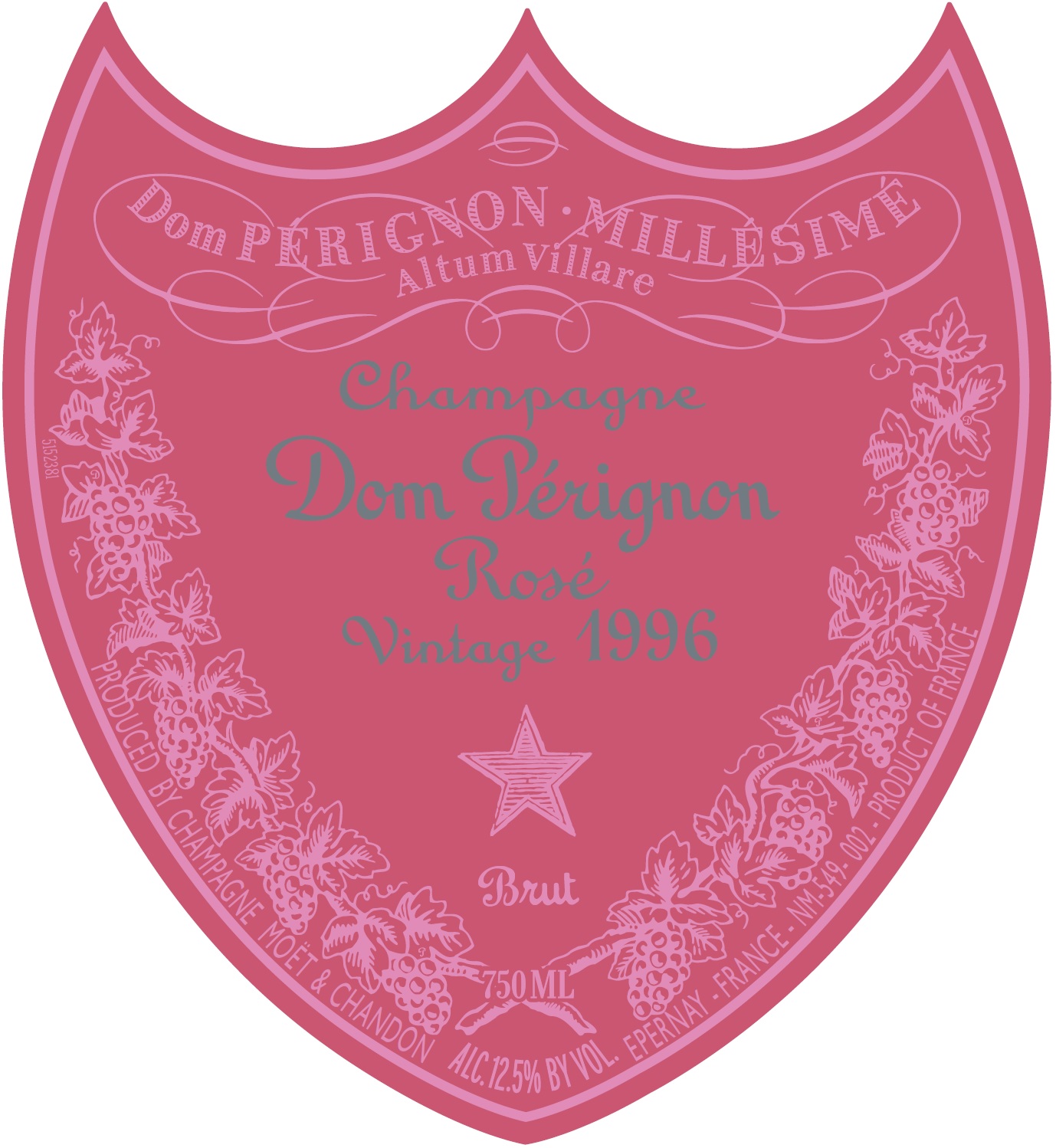 TABC label artwork for DOM PERIGNON P2 ROSE 1996