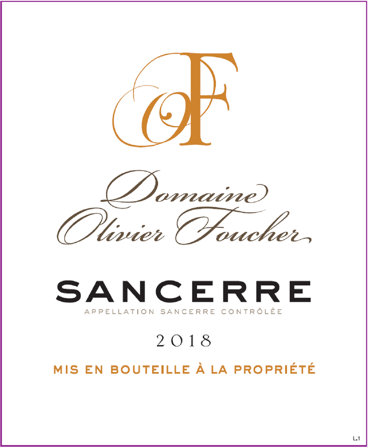 TABC label artwork for Domaine Olivier Foucher Sancerre Sauvignon Blanc