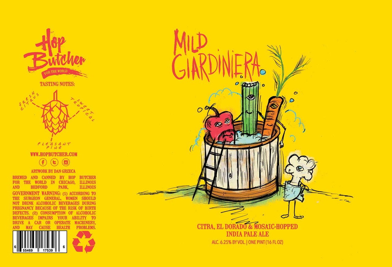 TABC label artwork for Mild Giardiniera