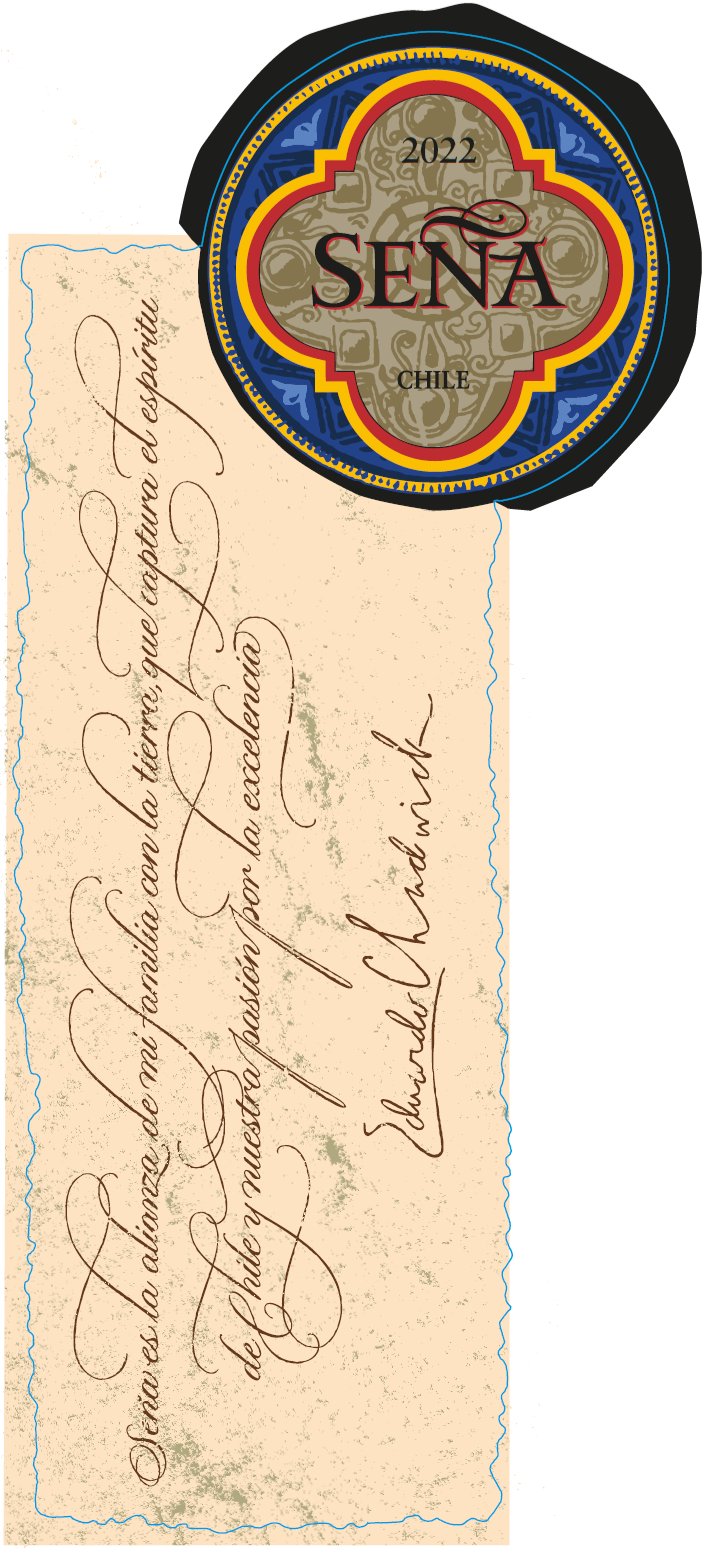 TABC label artwork for Sena Red Wine Valle De Aconcagua