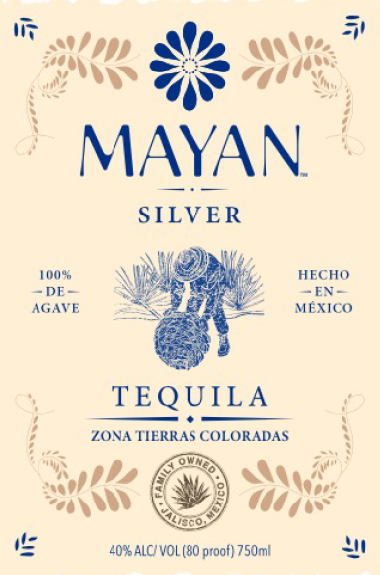 TABC label artwork for MAYAN TEQUILA - Silver Tequila