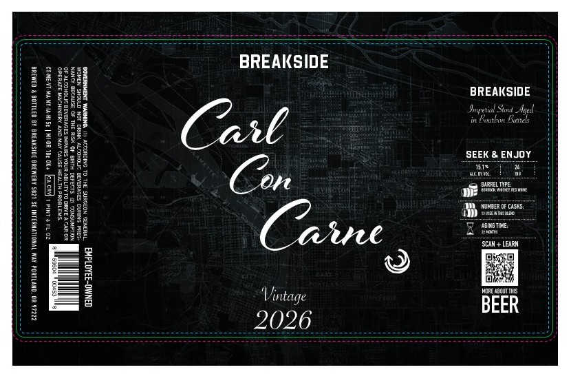 TABC label artwork for Carl Con Carne