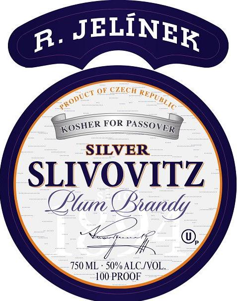 TABC label artwork for R. JELINEK Silver  Slivovitz