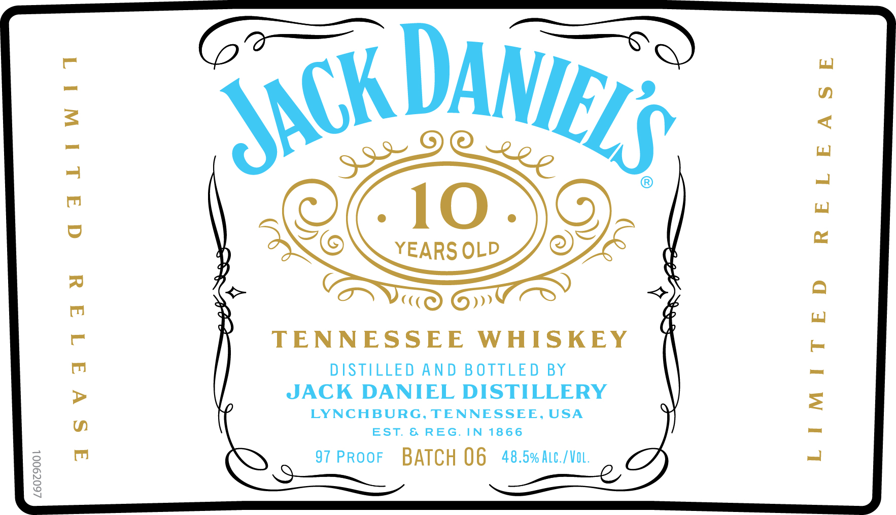 TABC label artwork for Jack Daniel’s 10 Years Old Batch 6