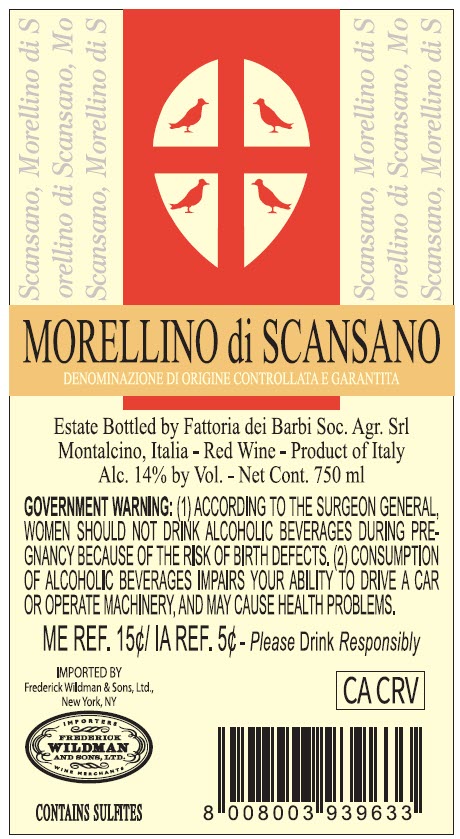 TABC label artwork for Fattoria Dei Barbi Morellino Di Scansano