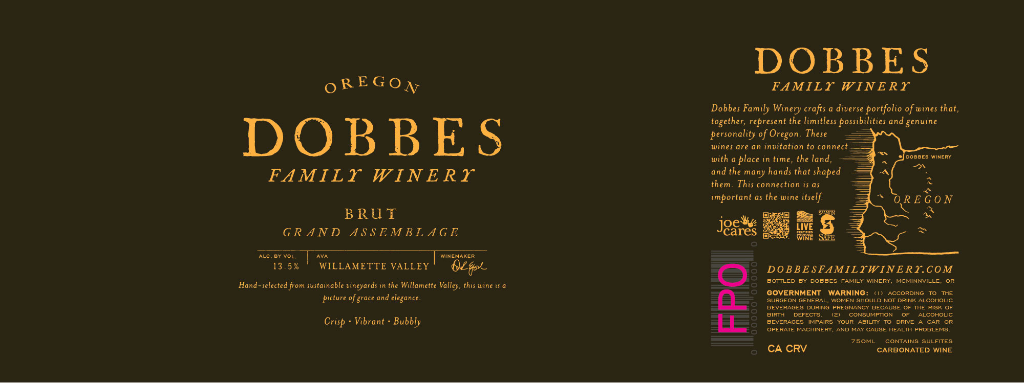 TABC label artwork for DOBBES FAMILY WINERY GRAND ASSEMBLAGE BRUT