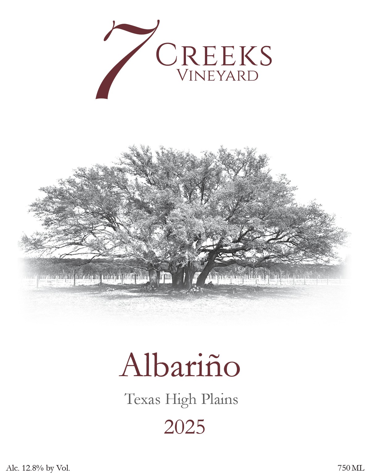 TABC label artwork for 7 CREEKS VINEYARD ALBARINO