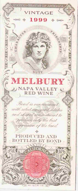 TABC label artwork for Melbury Red Wine