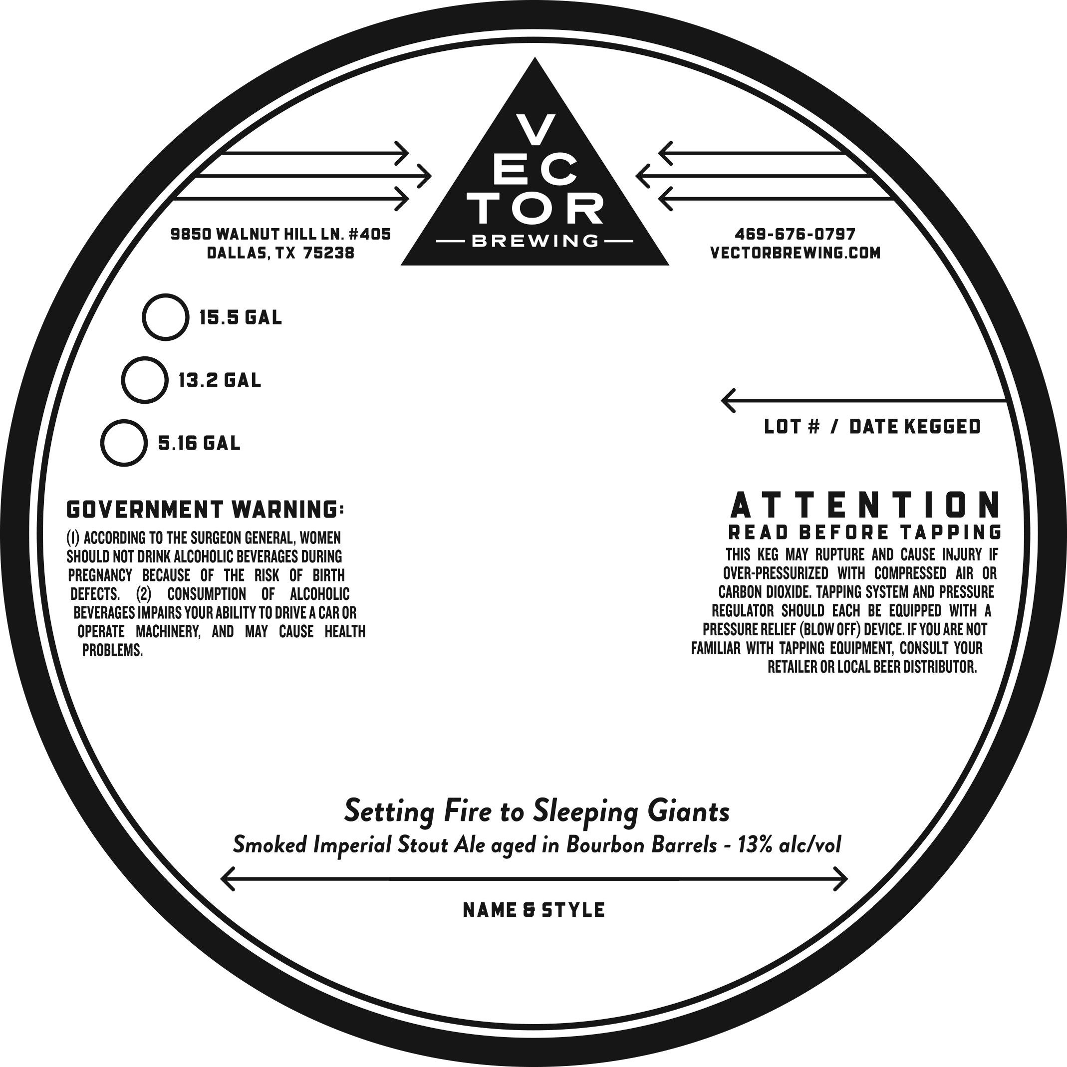 TABC label artwork for Setting Fire to Sleeping Giants