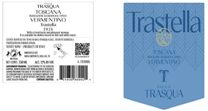 TABC label artwork for VILLA TRASQUA TRASTELLA