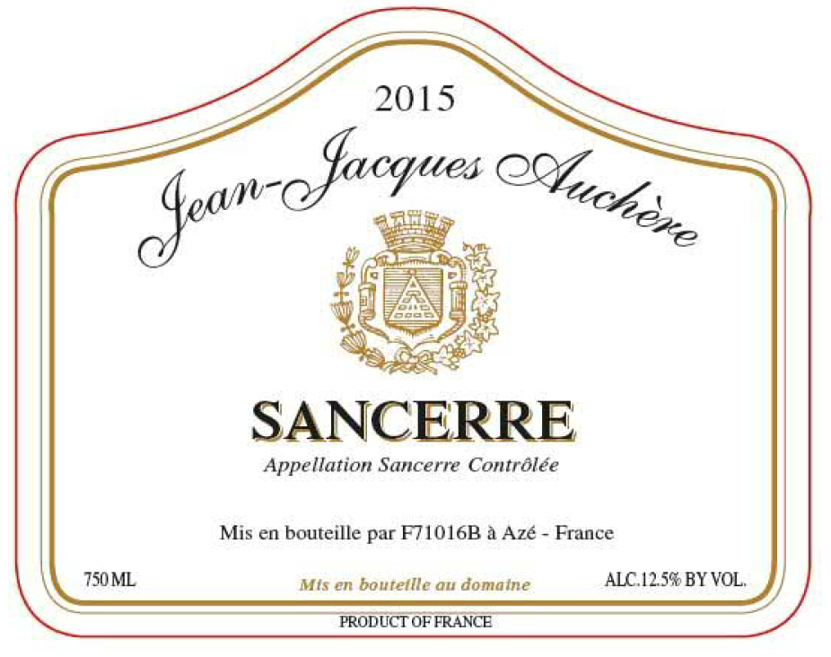 TABC label artwork for JEAN JACQUES AUCHERE SAUVGNON SANCERRE