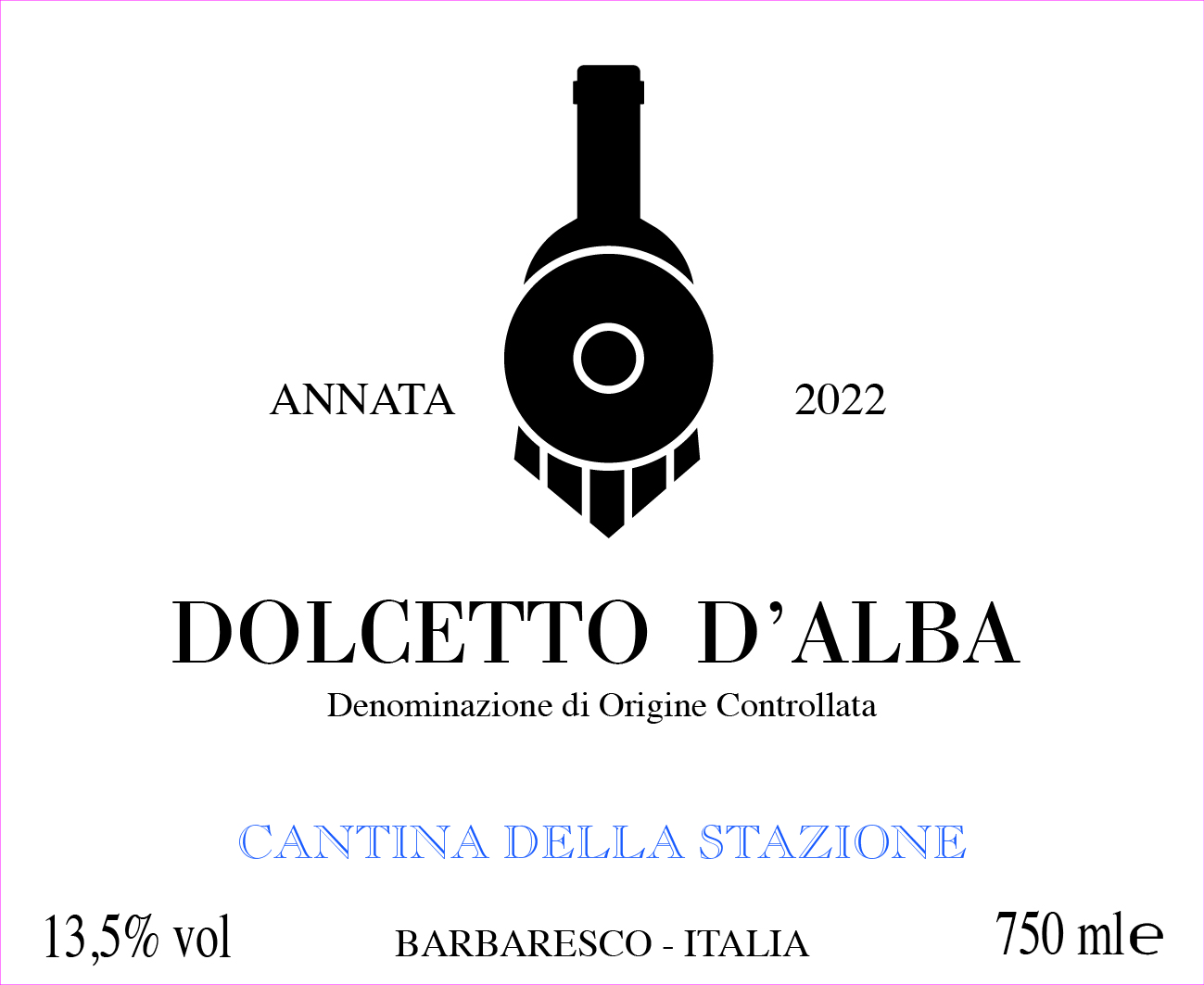 TABC label artwork for David Fletcher, Dolcetto d’Alba