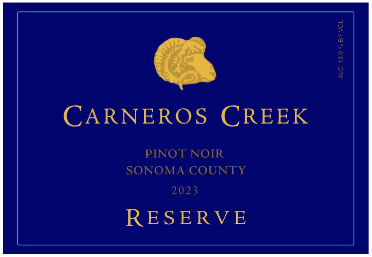TABC label artwork for Carneros Creek Pinot Noir