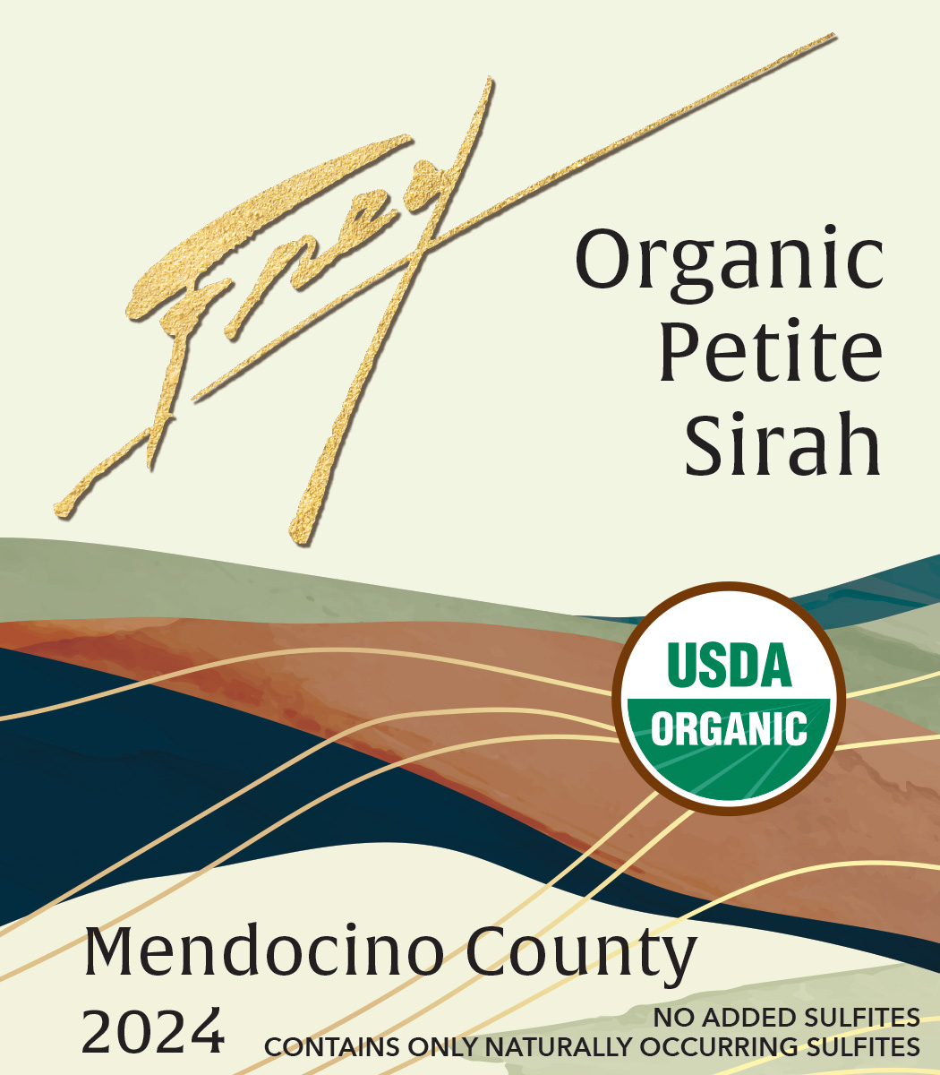 TABC label artwork for Frey Organic Petite Sirah 2024