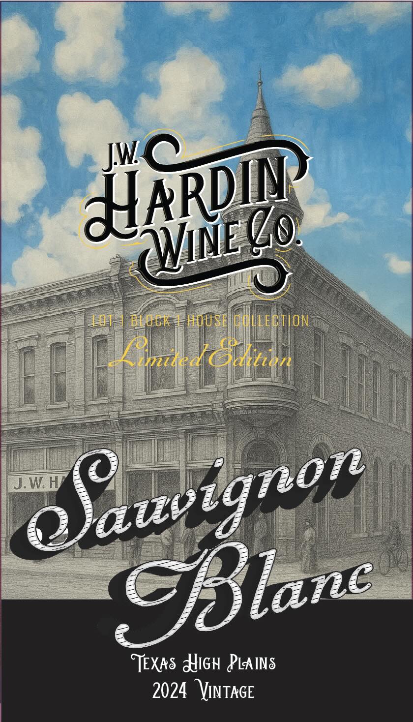 TABC label artwork for JW Hardin Co 2024 Sauvignon Blanc