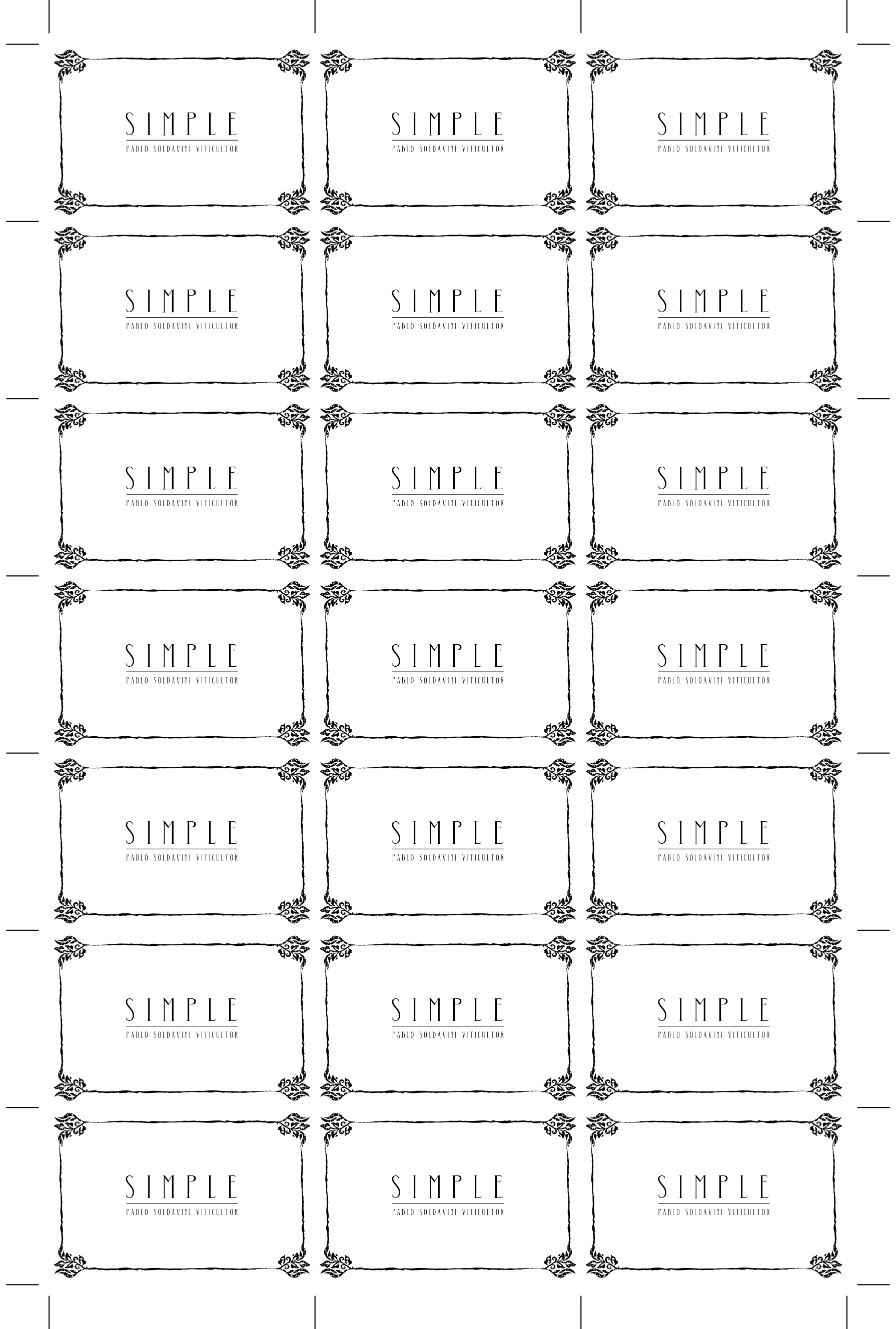 TABC label artwork for Pablo Soldavini, Vino tinto 'Simple' (DO Ribeira Sacra)