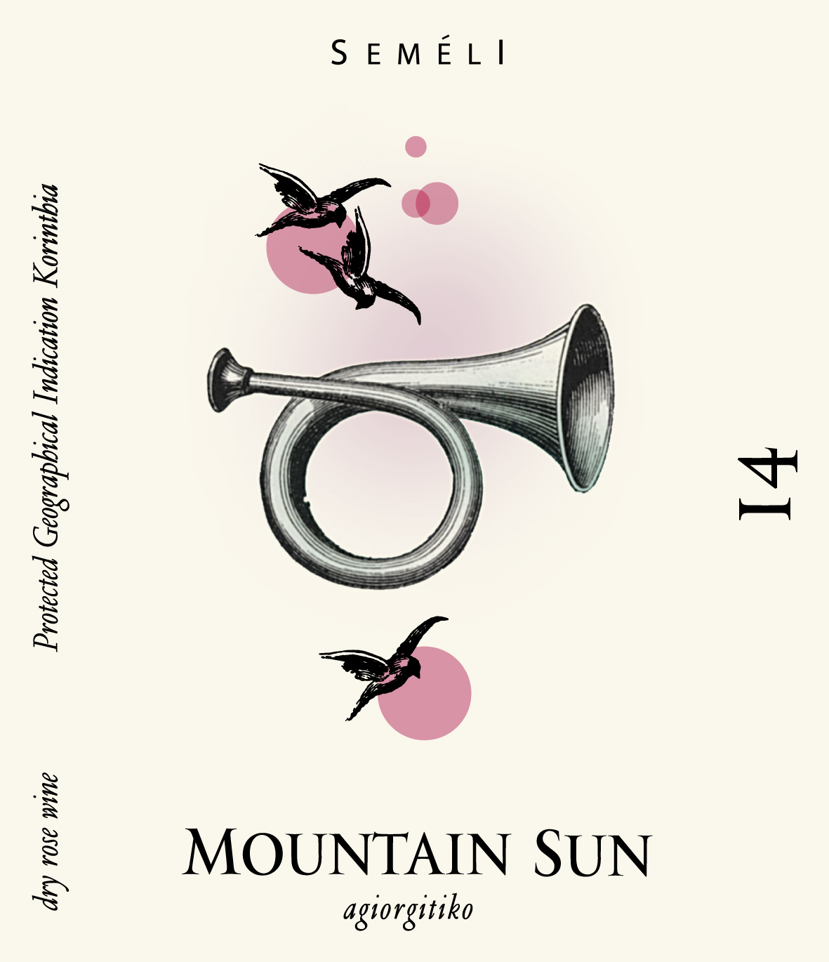 TABC label artwork for SEMELI MOUNTAIN SUN DRY ROSE WINE