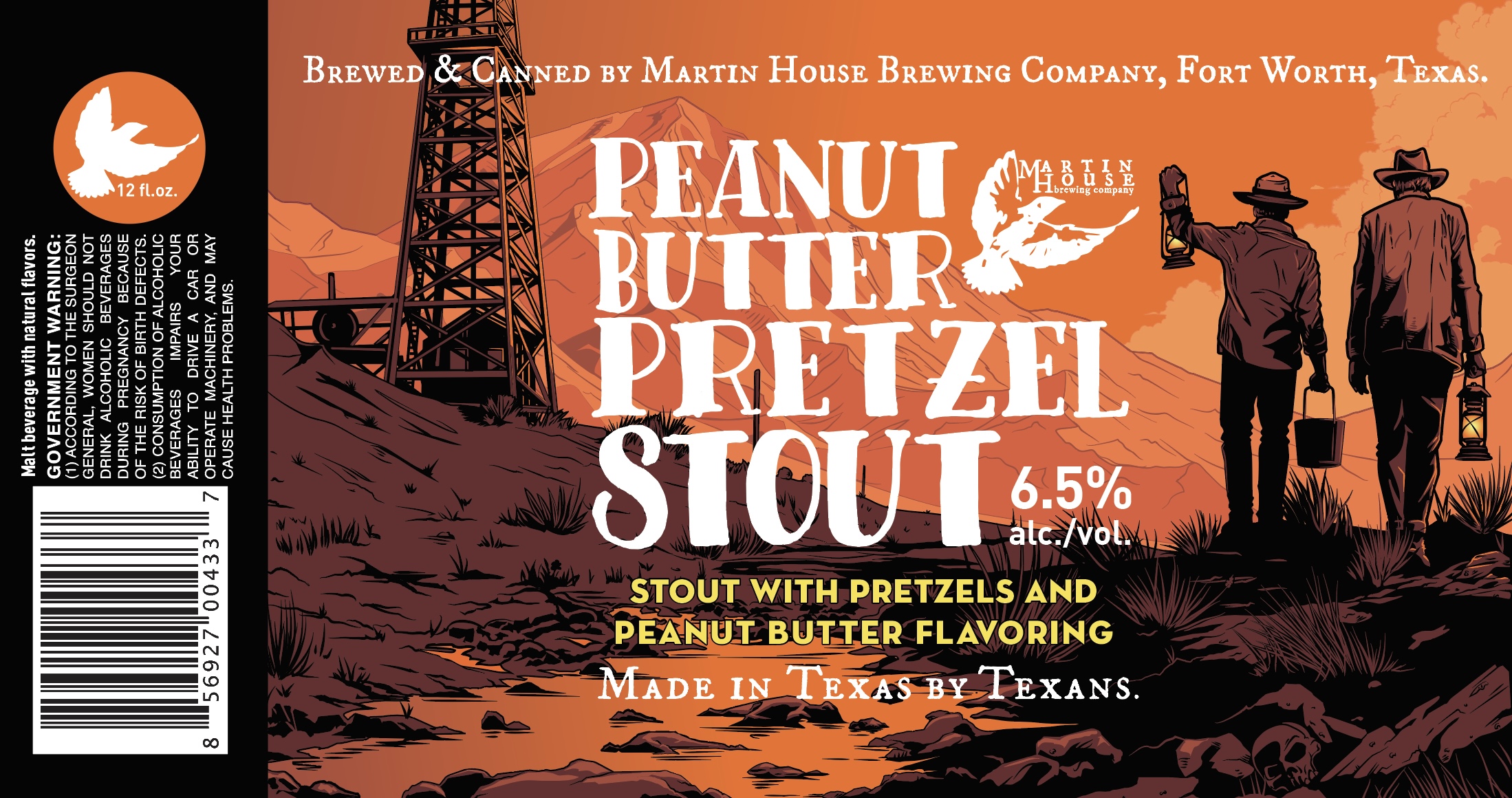 TABC label artwork for Peanut Butter Pretzel Stout Can (2026)