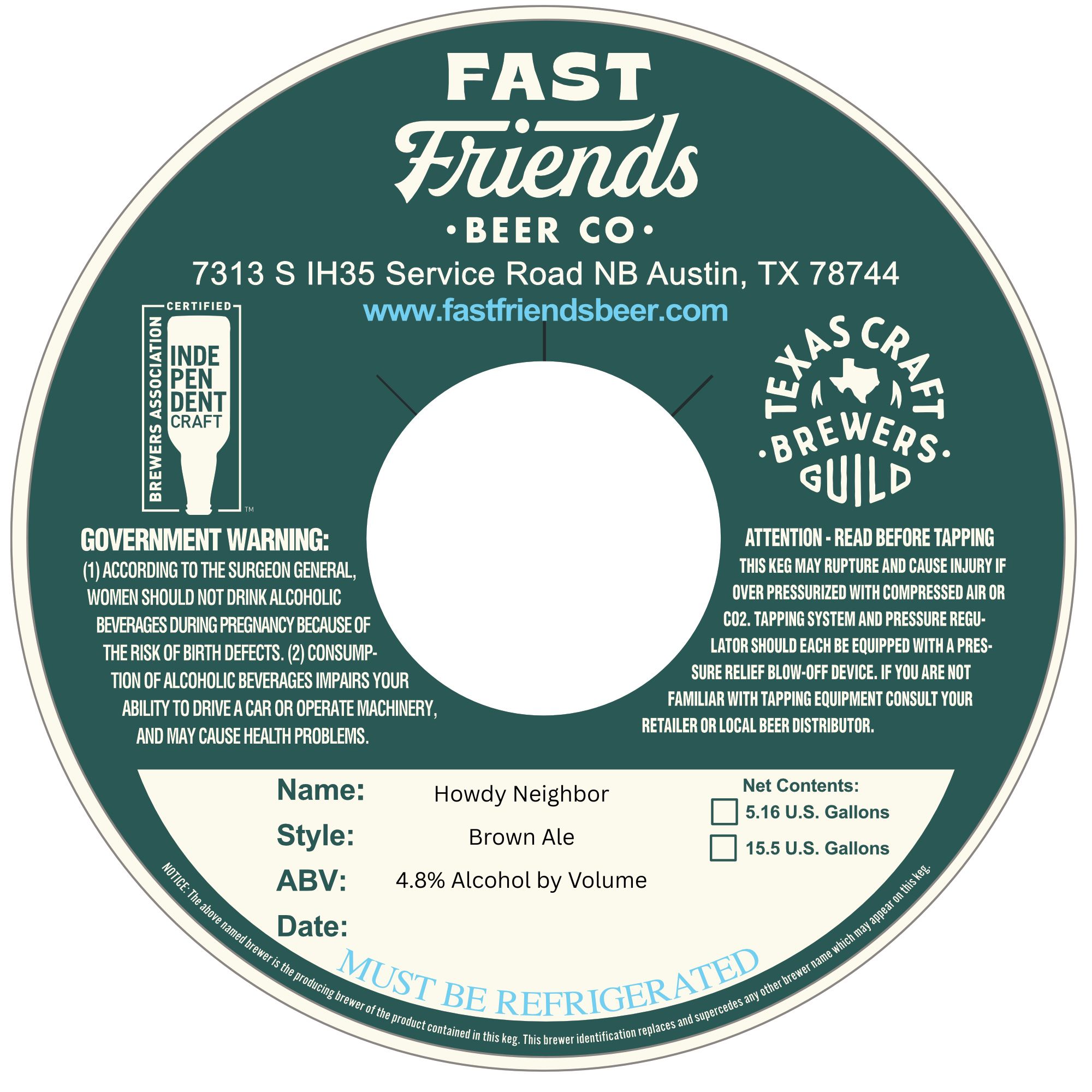 TABC label artwork for Howdy Neighbor