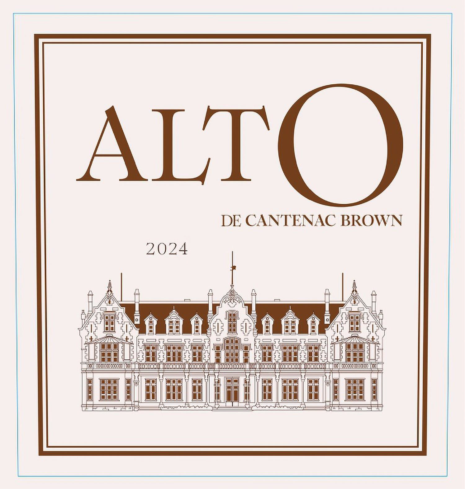 TABC label artwork for Alto de Cantenac Brown White Bordeaux