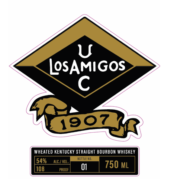 TABC label artwork for LOS AMIGOS 1907 STRAIGHT BOURBON WHISKEY