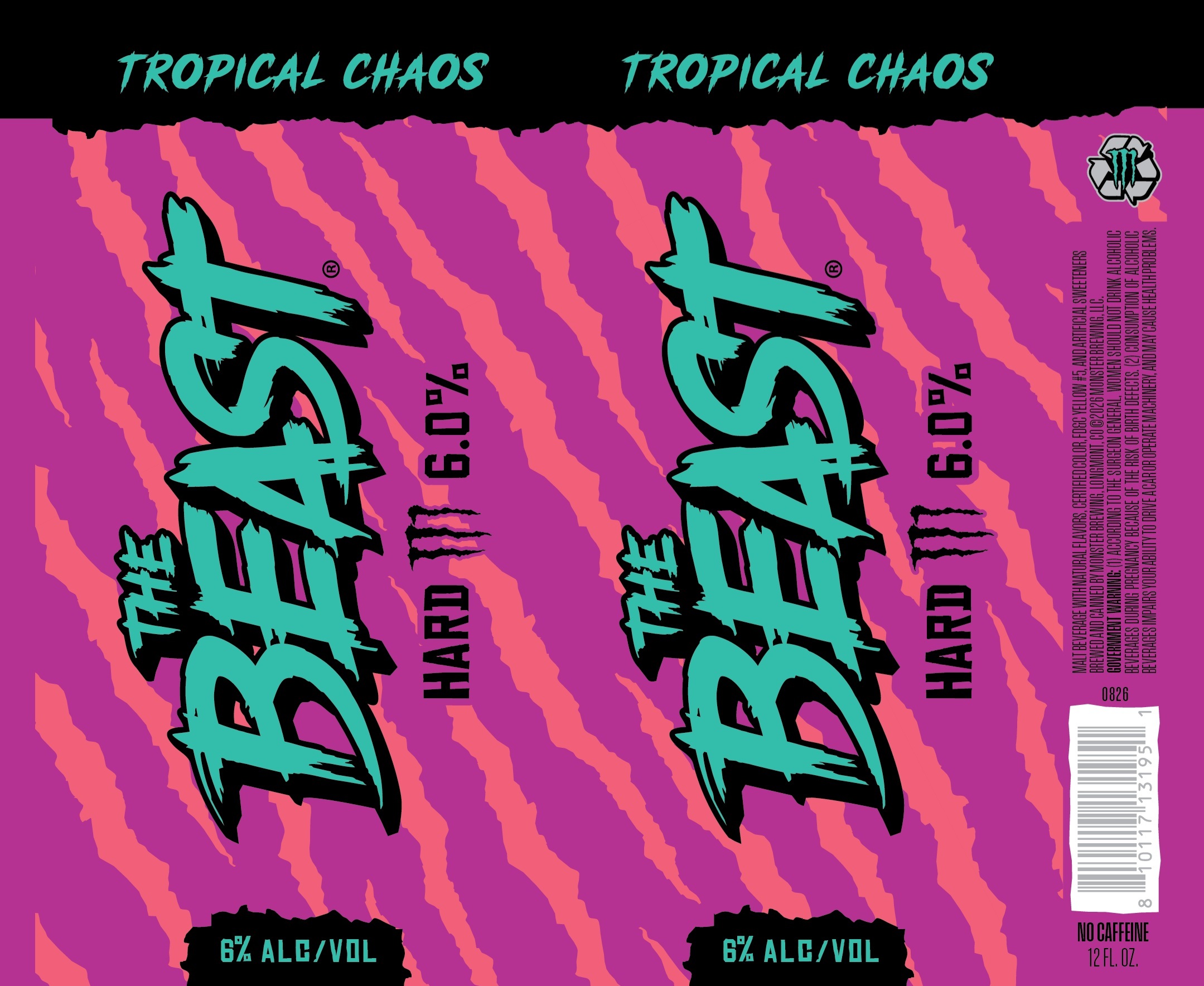 TABC label artwork for The Beast Tropical Chaos