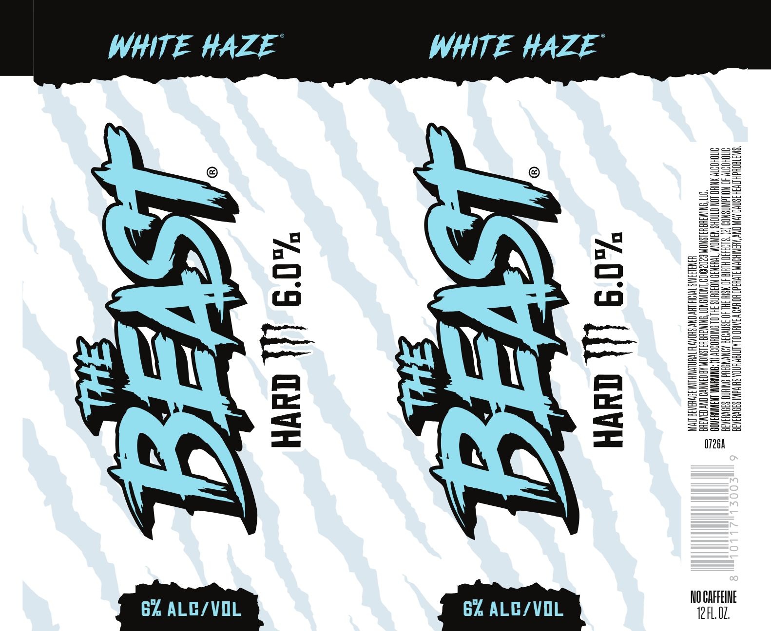 TABC label artwork for The Beast White Haze