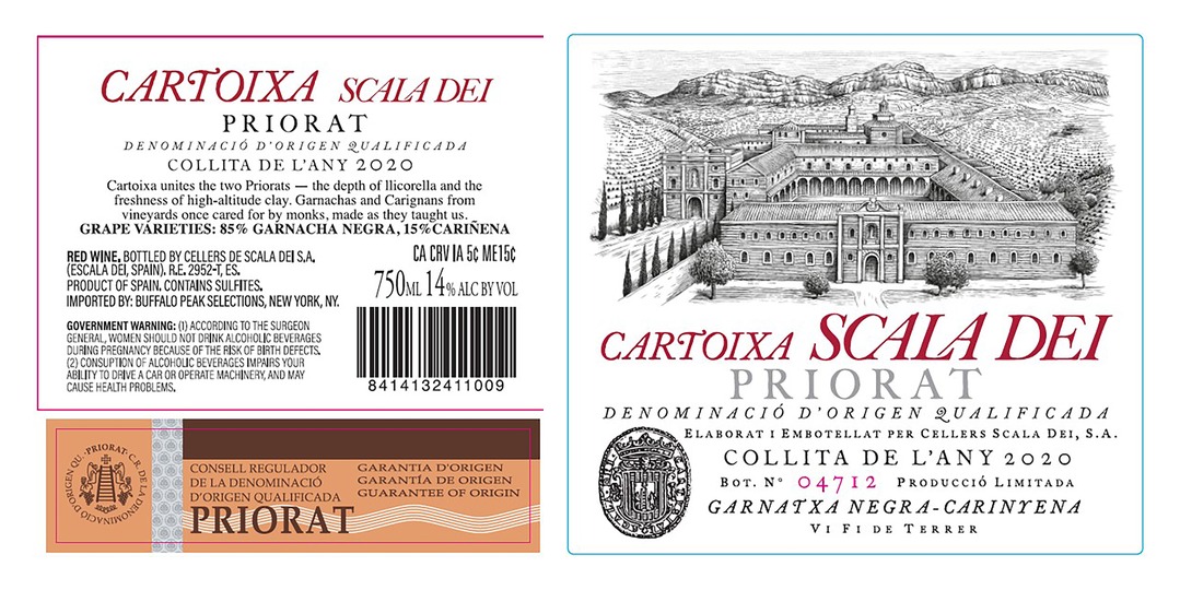 TABC label artwork for CARTOIXA SCALA DEI