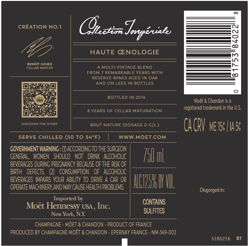 TABC label artwork for MOET & CHANDON COLLECTION IMPERIALE DANIEL ARSHAM LE