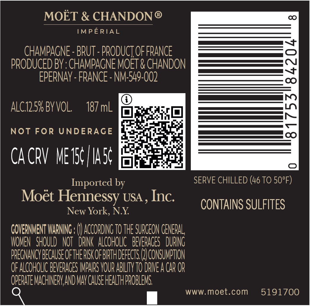 TABC label artwork for MOET & CHANDON IMPERIAL BRUT 187ML END OF YEAR 2025