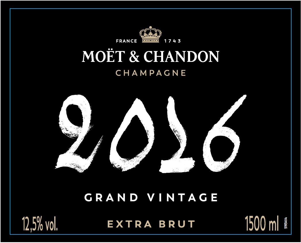 TABC label artwork for MOET & CHANDON GRAND VINTAGE BRUT 2016 CHALK - NEW